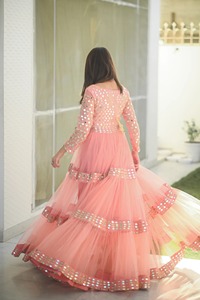 Vestido Largo Anarkali de Lujo para Mujer, Estilo Étnico Pakistaní Indio, para Bodas, Fiestas, Eventos Festivos y Formales - Product Image 5