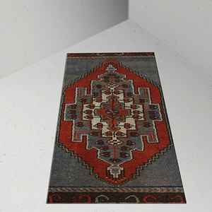 Tapis imprimé Kilim à motif vintage, tapis turc Oushak gris, tapis à poils doux - Product Image 5