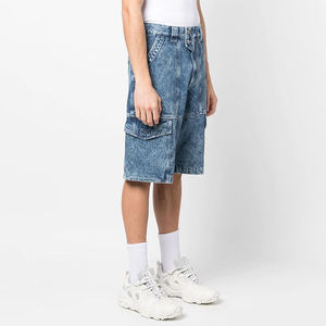 2025 <b>Mens</b> <b>Baggy</b> Denim <b>Shorts</b> Vintage Overalls Style Loose Fit Summer Casual Cargo Streetwear Hip Hop Work <b>Shorts</b> for <b>Men</b> - Product Image 2