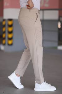 Pantalones de vestir marrones de corte regular para hombre, pantalones de oficina informales rectos de talla grande, cómodos, de peso medio, 100% de algodón, estilo Hip Hop - Product Image 4