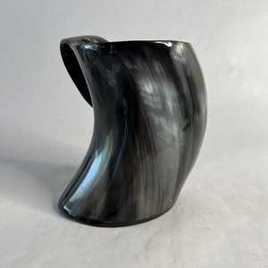 Tasse en corne rustique fabriquée à la main, verres naturels écologiques, tasse élégante et durable, café idéal, thé, tasse à whisky, cuisine, bureau - Product Image 1