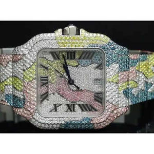 นาฬิกาเพชรคุณภาพสูงราคาโรงงาน พร้อมเพชร DEF Lab Grown ประดับเต็มเรือน ราคาโรงงาน - Product Image 1