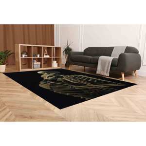 Alfombra de Pareja de Esqueletos Abrazados: Decoración Moderna para el Hogar de Estilo Gótico, Alfombra Delgada de Tela No Tejida - Product Image 2