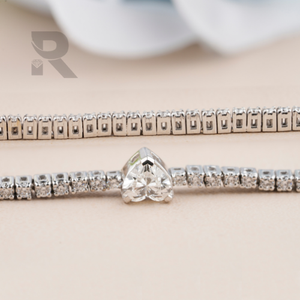 Collar de cadena blanca de tenis, collar de cadena de tenis de Hip Hop, gargantilla de cadena de tenis, collar de oro al por mayor, collares sólidos personalizados de 14K - Product Image 2