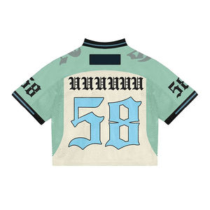 Mejor fabricante de ropa deportiva camisa personalizada de talla grande caída hombro béisbol Jersey precio al por mayor Francia hombres camisetas de fútbol - Product Image 3
