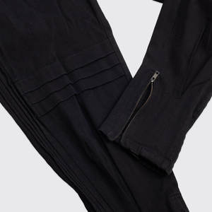 Punk Cargo Gothic <b>Pants</b> Size 2XL Solid Black Cotton Stretch Buckle Pleats 2026 - Product Image 2