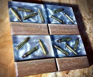 ชุดจานรองแก้วไม้และเรซินอีพ็อกซี่ชุดที่รองแก้วแบบทันสมัยราคาดีสำหรับงานฝีมือของช่างฝีมือ - Product Image 4