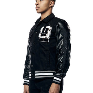 เสื้อแจ็กเก็ตหนังสำหรับผู้ชาย, เสื้อแจ็กเก็ตหนังสำหรับนักเรียนเข้ากับทุกชุดฤดูใบไม้ร่วง - Product Image 3