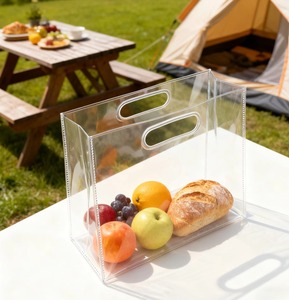 Custom Printed <b>Clear</b> PVC Tote <b>Bag</b> with Die-Cut Handles | Waterproof Shopping <b>Bag</b> for Picnic & Retail | 100pcs - Product Image 5