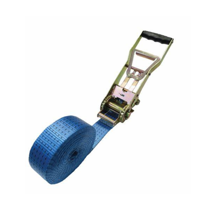 HighStrength Ratchet Strap Tie Down 38mm Blue Polyester Belt TieDown