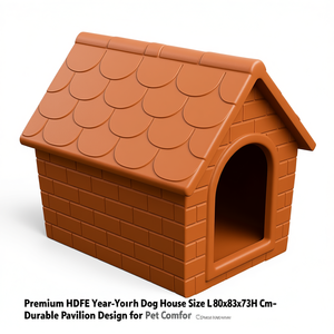 Casa para Perros Premium de HDPE para Todo el Año, Talla L (80x83x73H cm) - Diseño de Pabellón Resistente para la Comodidad de las Mascotas - Product Image 3