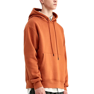 Haute qualité 100% coton hommes surdimensionné pull à capuche poids lourd solide imprimé motif surdimensionné sweats à capuche hommes - Product Image 3