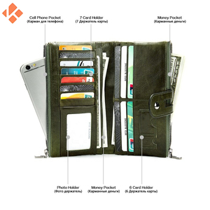 Men's Large Capacity Durable Nylon Anti-Theft Wallet Zipper Closure Multifunctional Long Travel Digital Gear <b>Camera</b> Bags - Product Image 6