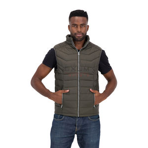 Veste sans manches d'hiver pour hommes, chaude, épaisse, brillante, couleur, design masculin, logo personnalisé, gilet matelassé, manteau en duvet, service OEM - Product Image 5