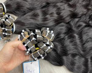 Extensions de cheveux vietnamiens 100% naturels, qualité supérieure, sans nœuds, très soyeux, prix usine, diverses couleurs, lisses et ondulés. - Product Image 6
