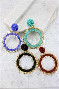 ต่างหูเครื่องประดับยอดนิยมต่างหูลูกปัดแก้วต่างหูทำด้วยมือต่างหูเม็ดเดี่ยวสำหรับผู้หญิงดีไซน์ใหม่จากงานฝีมือ - Product Image 2