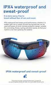 Lunettes de cyclisme intelligentes HY03 avec traduction IA, anti-UV, lecture de musique, appels, batterie 100 mAh, cadre ABS, étanches IPX4, écouteurs ouverts, portée de 10 m - Product Image 3