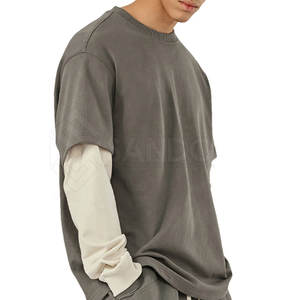 เสื้อยืดผู้ชายผ้าฝ้ายสองชั้นดีไซน์ตามสั่งสไตล์100% ยอดนิยม - Product Image 2