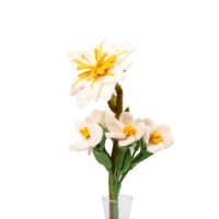 Wolenvilt lelie bloemenboeket bruiloft milieuvriendelijke groothandel private label export klaar grote hoeveelheden fabriek Nepal importeurs