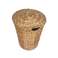Paniers à linge avec poignées, en osier tressé, faits à la main, biodégradables, en canne et jute, de haute qualité, marque PSI, vente en gros