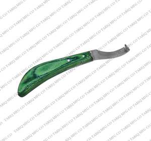 Cuchillo de pezuña de mano izquierda Cuchillo de recorte de pezuña de herrador profesional Cuidado de pezuña de caballo Por TARIQ MFG CO CE ISO EU - Product Image 1