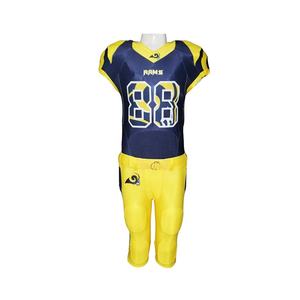 Nouvelle conception, uniforme de football américain professionnel, personnalisé, respirant, manches courtes, 100% polyester - Product Image 2
