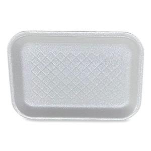 GEN 2SWH Meat Trays 8.5 In. X 6 In. X 0.7 In. #2S White <b>Packaging</b> <b>Materials</b> 500/Carton - Product Image 1