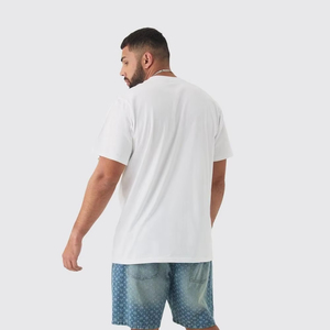 Camiseta 100% de algodón de alta calidad para hombre, ropa de calle con logotipo personalizado, ropa de entrenamiento y Fitness Unisex de talla grande, camisetas de algodón holgadas - Product Image 3