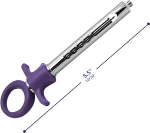 Jeringa de Aspiración Dental de Acero Inoxidable, Jeringa Manual con Agarre Ergonómico para Uso Odontológico - Product Image 2