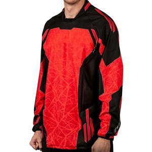Camiseta de Paintball de Manga Larga Roja y Negra con Patrón Americano, Camiseta Deportiva para Exteriores, Ajuste Universal, Último Modelo, Camiseta de Entrenamiento Totalmente Defensiva - Product Image 1
