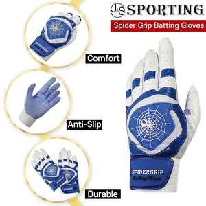 Guantes de bateo de béisbol de cuero personalizados Pro Grip, ligero y duradero para hombres, mujeres, tallas para jóvenes - Product Image 5