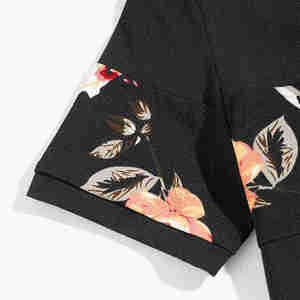 Ensemble t-shirt et short d'été 2 pièces pour hommes en gros respirant 100% coton imprimé uni surdimensionné style délavé - Product Image 4