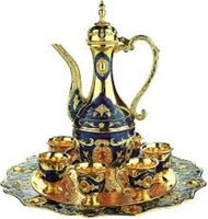 Cafetera de acero inoxidable de la mejor calidad Dallah de latón antiguo para té y café Juegos de café y té Premium