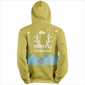 เสื้อมีฮู้ดสำหรับผู้ชายและผู้หญิงใส่ได้ทั้งชายและหญิงเสื้อมีฮู้ดสำหรับฤดูหนาวลาย3D โอเวอร์ไซส์ออกแบบโลโก้คริสต์มาสได้ตามต้องการ - Product Image 4