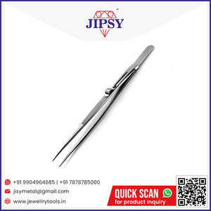 Pinzas de Diamante de Acero Inoxidable con Bloqueo Lateral Industrial para Manipulación de Gemas, Herramientas y Equipos de Joyería - Product Image 6