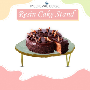 Soporte para Tartas con base de resina verde de diseño personalizado Con Servidor de acero inoxidable para fiestas de cumpleaños, eventos, empresa de fabricación más grande - Product Image 6