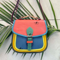 Grosir penjualan terlaris tas tangan kulit daur ulang dompet Multi warna wanita bergaya Barat Multi guna tas selempang bahu