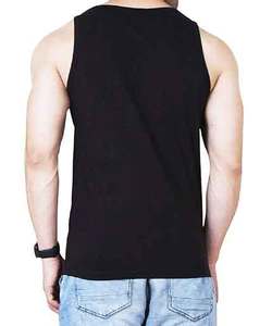 เสื้อกล้ามผ้าฝ้าย100% แขนกุดสำหรับผู้ชายเสื้อออกกำลังกายสีพื้นพิมพ์ลายสไตล์ลำลองสำหรับกล้ามเนื้อ - Product Image 6