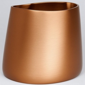 Jarrón de metal moderno con textura martillada y estructura alta diseñado para villas de lujo y decoración contemporánea elegante del hogar - Product Image 5