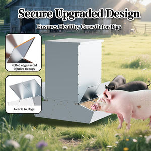 Jh-mech pengumpan babi pintu ganda, pengumpan melalui Creep lasan penuh 16 Gauge baja cor besi pengumpan babi serbaguna - Product Image 4