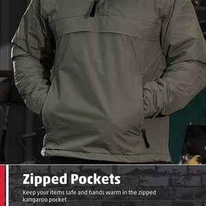 Chaqueta Softshell para hombre de alta calidad, impermeable, cortavientos, cálida para invierno, deportiva, con cremallera, transpirable, talla grande - Product Image 6