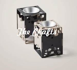 Juego de dos quemadores de incienso Bakhoor de forma cuadrada en quemador Mubkhar de madera para uso en fiestas de bodas y eventos - Product Image 6