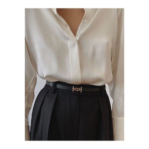 <b>Gold</b> Buckle Thin Women's <b>Belt</b>, Trouser <b>Belt</b>, Shirt <b>Belt</b>, Jacket <b>Belt</b> - Black-<b>Gold</b> - Product Image 1