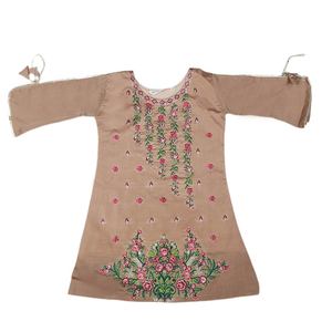 Traje Masuri Bordado para Niñas de 3 Piezas - Marrón - Product Image 3