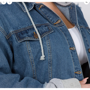 Chaquetas de mezclilla para mujer Diseño personalizado Turn Down Collar Alta calidad Regular Fit Mujeres Manga larga Botón lavado - Product Image 5