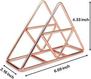 Porte-serviettes Triangle Décoratif en Métal Comptoir pour Maison de Mariage Hôtel Restaurant Bureau Bar Table Boîte à Mouchoirs Vente en Gros - Product Image 3