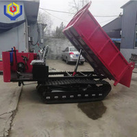 Mini-transporteur chenillé tout-terrain agricole et forestier avec benne hydraulique