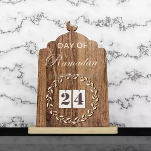 2022 Moschee geformte Ramadan dekorative Ramadan Desktop-Kalender Ornament Eid Countdown-Kalender