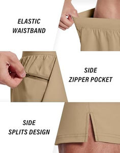 กางเกงขาสั้นเล่นกีฬาของผู้ชายกางเกงขาสั้นชายหาดมีกระเป๋าน้ำหนักเบาแห้งเร็วระบายอากาศได้ดีสำหรับใส่ออกกำลังกายลำลอง - Product Image 3