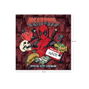 ปฏิทินตั้งโต๊ะลายเดดพูล Marvel ปี 2027 ปฏิทินกระดาษแบบกำหนดเอง และปฏิทินนับถอยหลังสำหรับตั้งโต๊ะหรือวางบนโต๊ะ - Product Image 2